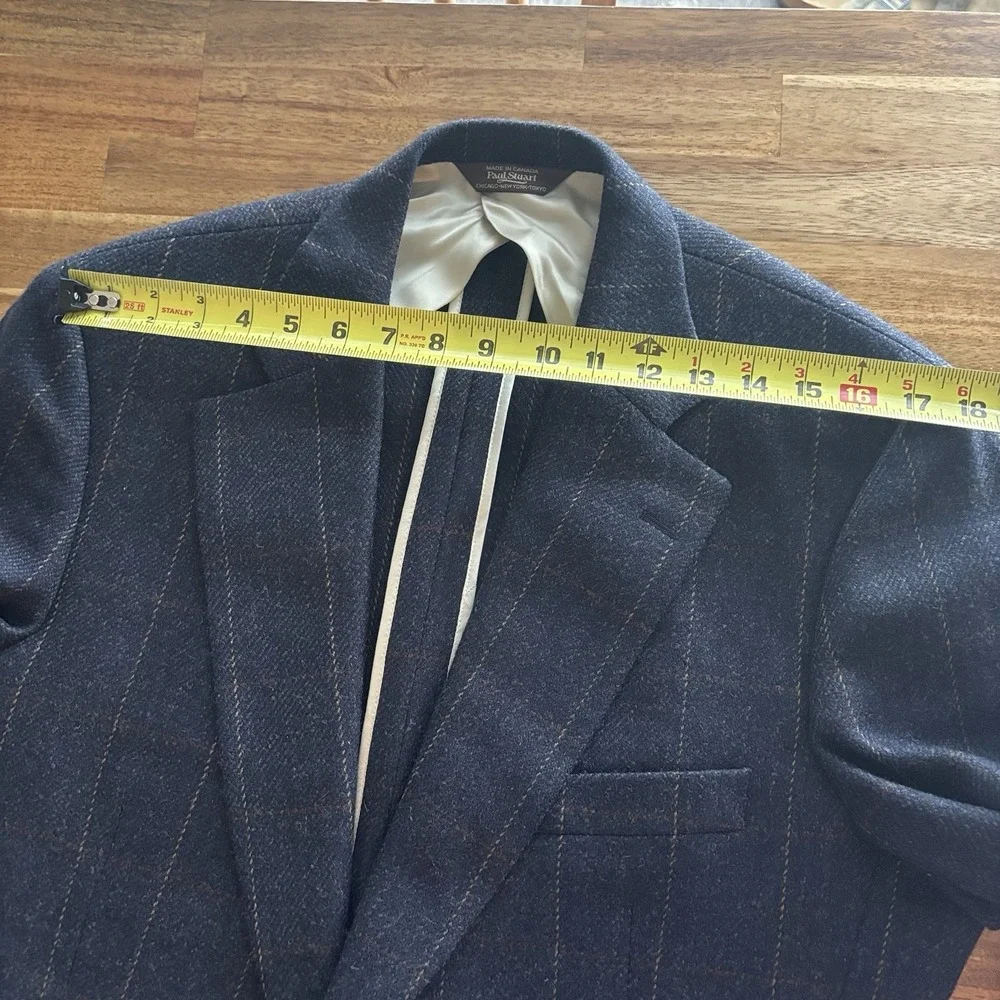 Paul Stuart Blazer Double Vented Sport Coat Quiet‎ Luxury SEE MEASUREMENTS~ FLAW